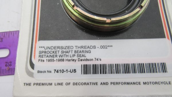 Harley Panhead,Shovelhead Sprocket Shaft Nut with Seal:1955-68 P/N 24031-55 **UNDERSIZED THREADS -.002** - Image 3