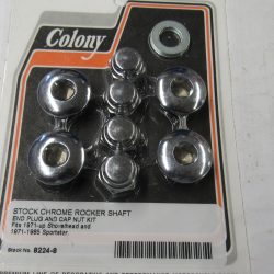 Harley Shovelhead,Sportster Rocker Shaft End Nut Stock Chrome Allen Type. 1971-84