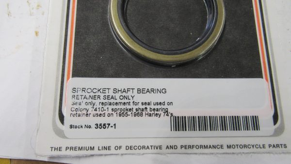 Harley Panhead,Shovelhead Sprocket Shaft Seal:  Used with Colony # 7410-1. 1955-68 - Image 2