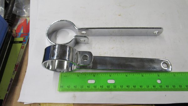 Harley, Triumph, BSA, Choppers Chrome 1-3/4 Exhaust P Clamp Set - Image 7