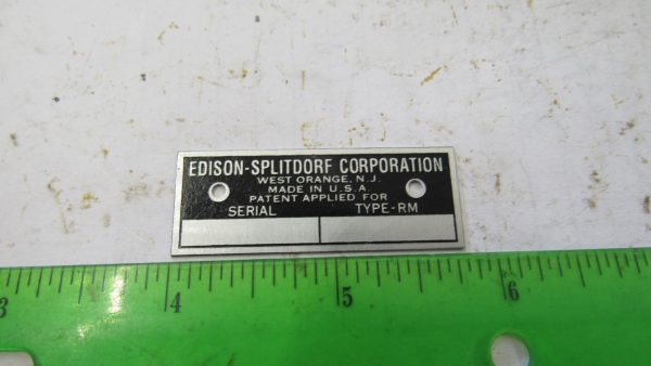 Harley, J, JD VL Indian Edison-Splitdorf Magneto Identification Tag - Image 3