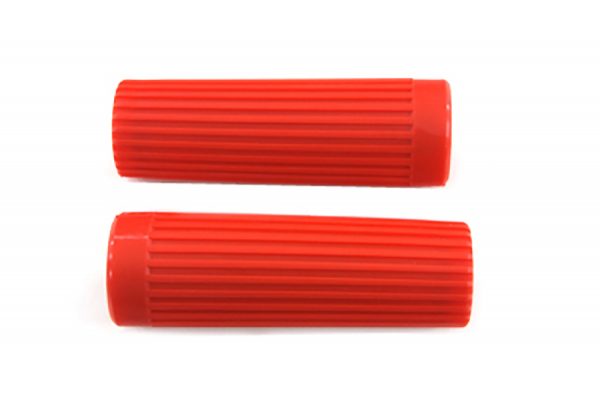 Harley Panhead,Sportsters,Shovelheads Red Grip Set Original Rib Style. 1962-72. P/N 56200-62A
