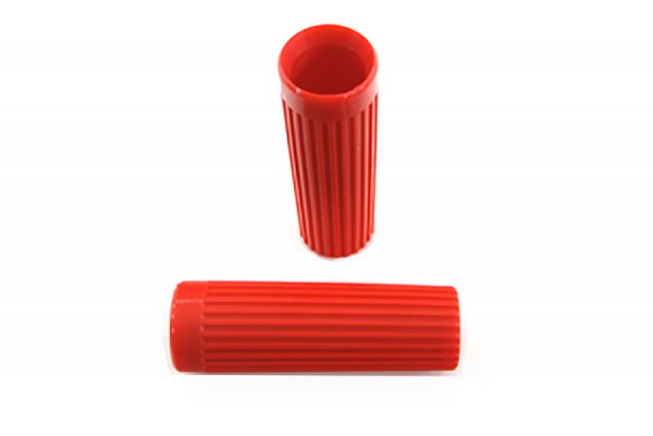 Harley Panhead,Sportsters,Shovelheads Red Grip Set Original Rib Style. 1962-72. P/N 56200-62A - Image 3