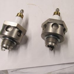 Harley VL, JD,Knuckle, UL, WL, 18mm Doering Spark Plug Set. 1924-47. P/N 36-11