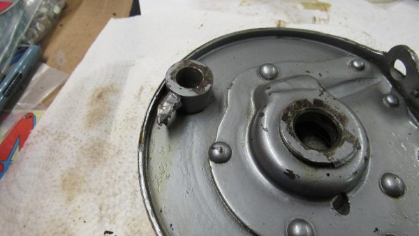 **USED**Harley 45 Flathead  Rear Brake Backing Plate.1941-52 P/N 41647-41 - Image 8