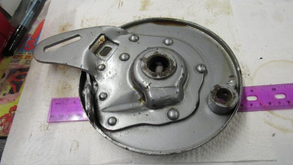 **USED**Harley 45 Flathead  Rear Brake Backing Plate.1941-52 P/N 41647-41 - Image 2