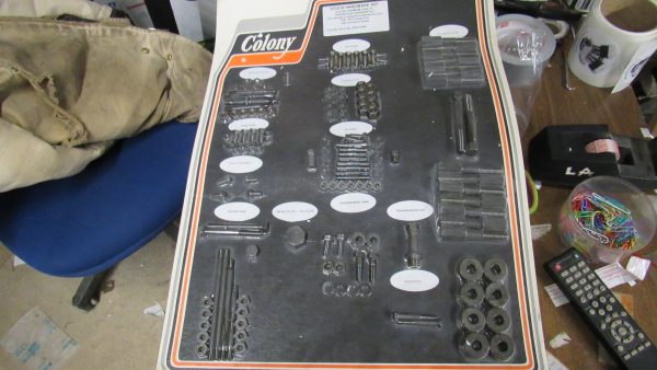 Harley 45 Flathead Parkerized Stock Style Hardware Kit for Aluminum Heads. 1937-73