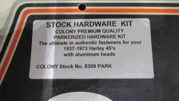 Harley 45 Flathead Parkerized Stock Style Hardware Kit for Aluminum Heads. 1937-73 - Image 6