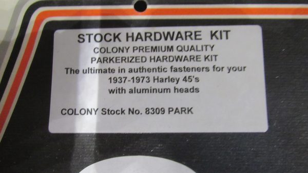 Harley 45 Flathead Parkerized Stock Style Hardware Kit for Aluminum Heads. 1937-73 - Image 5