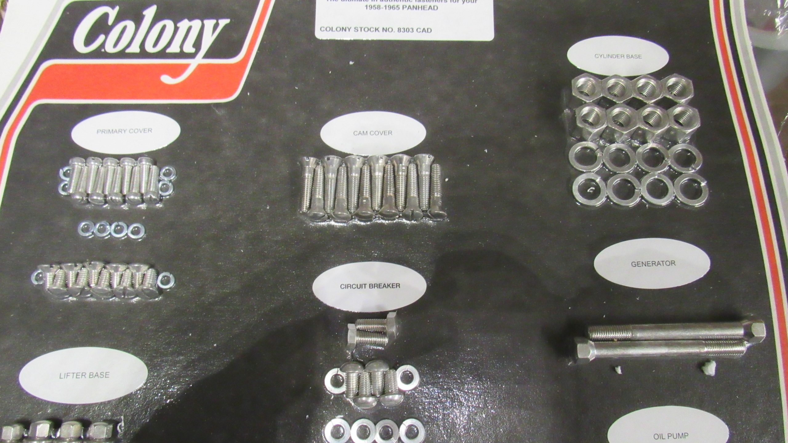 Harley Panhead Cadmium Stock Style Hardware Kit. 1958-65 - Image 5