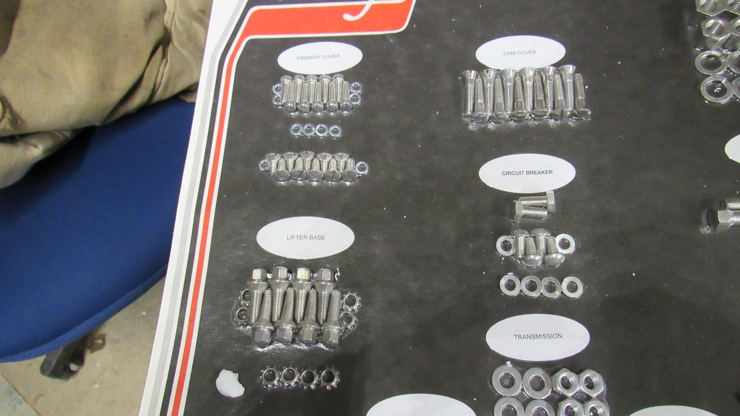 Harley Panhead Cadmium Stock Style Hardware Kit. 1958-65 - Image 2