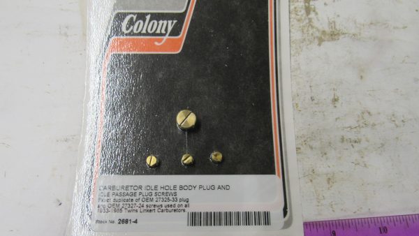 Harley Linkert Carburetor Idle Hole Body Plug and Passage Screws. 1933-65 P/N 27327-24 & 27325-33 - Image 3