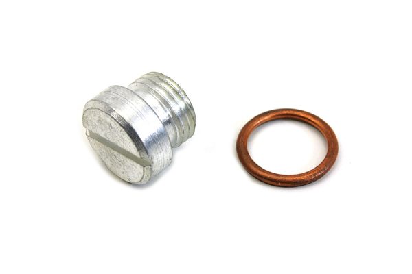 Harley Panhead Oil Pump Screen Plug, Cadmium. 1952-65. - Image 3