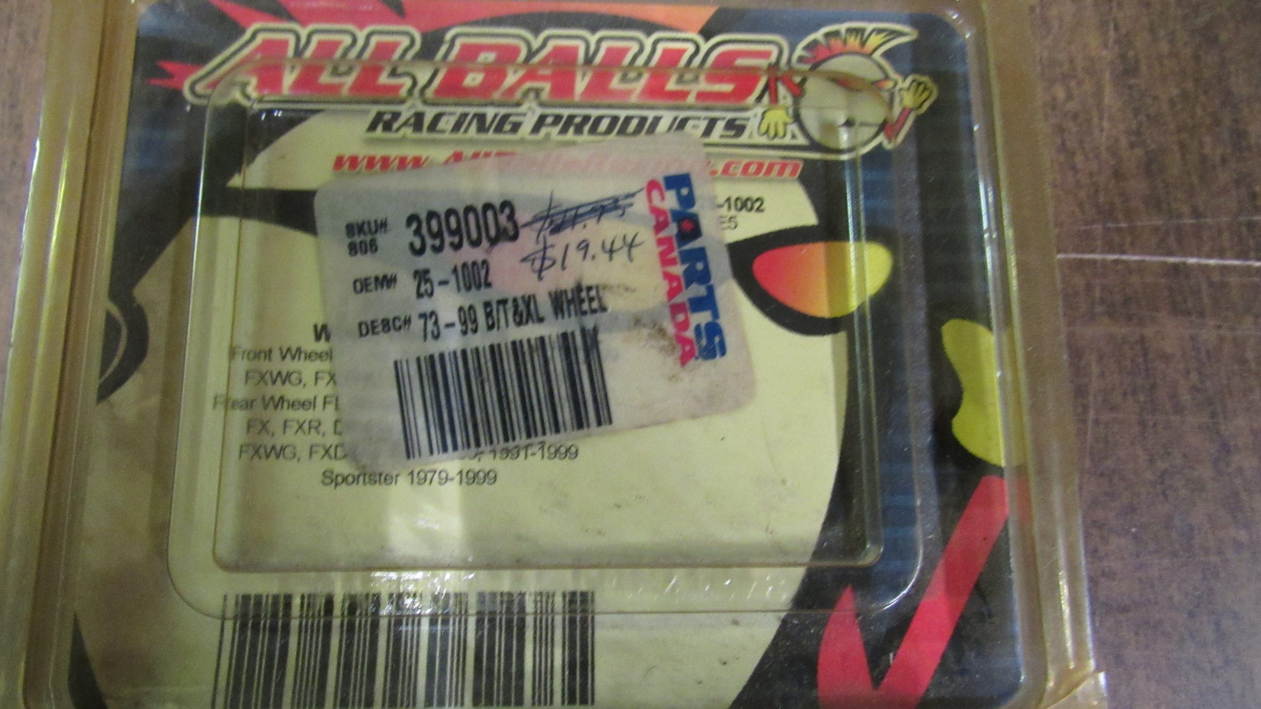 **Discontinued Parts** ALL BALLS Bearings. 1973-99
