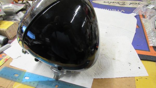 Harley Knucklehead,Panhead,45Flathead Black Springer Fork Headlight  1936-57. P/N 67701-35 - Image 6