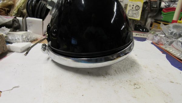 Harley Knucklehead,Panhead,45Flathead Black Springer Fork Headlight  1936-57. P/N 67701-35 - Image 3