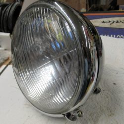 Harley Knucklehead,Panhead,45Flathead Black Springer Fork Headlight  1936-57. P/N 67701-35