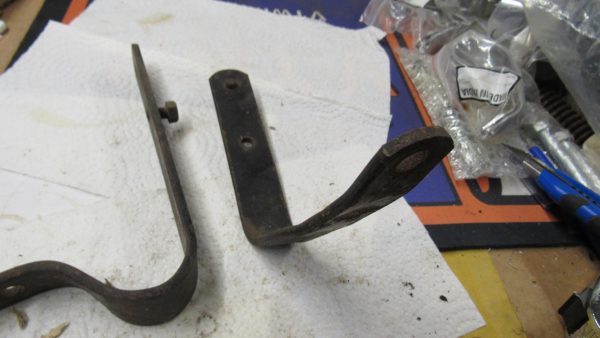 **USED** Harley 45 Flathead Leg Shield Brackets. - Image 10