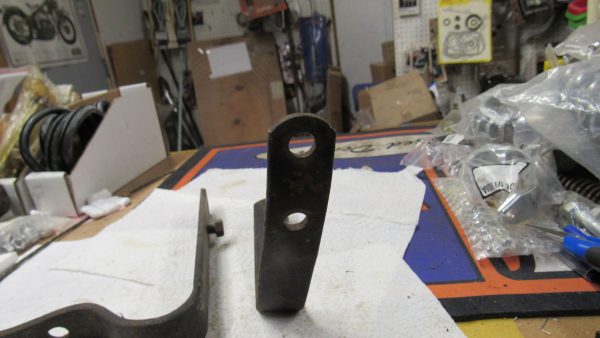 **USED** Harley 45 Flathead Leg Shield Brackets. - Image 9