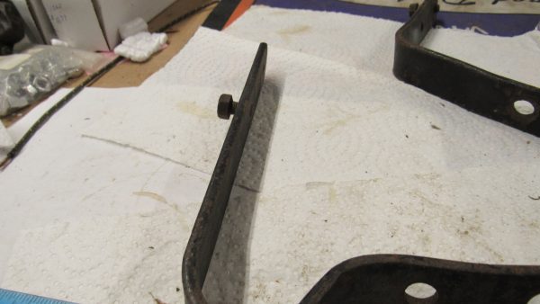 **USED** Harley 45 Flathead Leg Shield Brackets. - Image 3