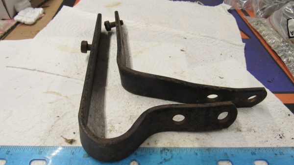 **USED** Harley 45 Flathead Leg Shield Brackets. - Image 2