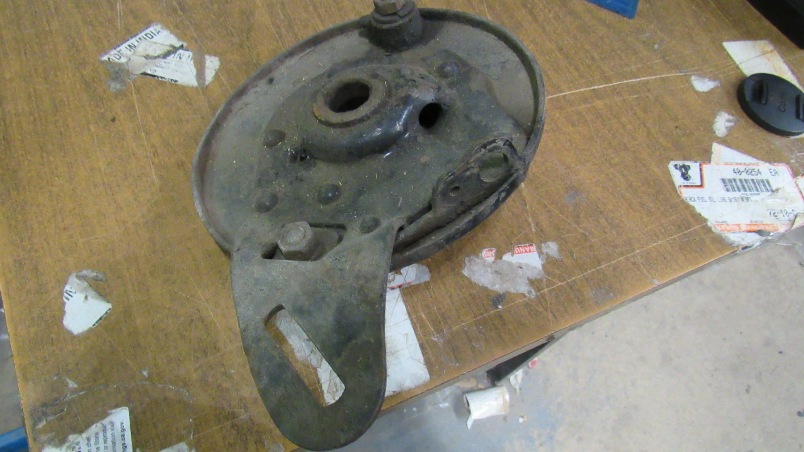 **USED**Harley 45 Flathead Rear Brake Backing Plate.1941-52 P/N 41647-41 - Image 3