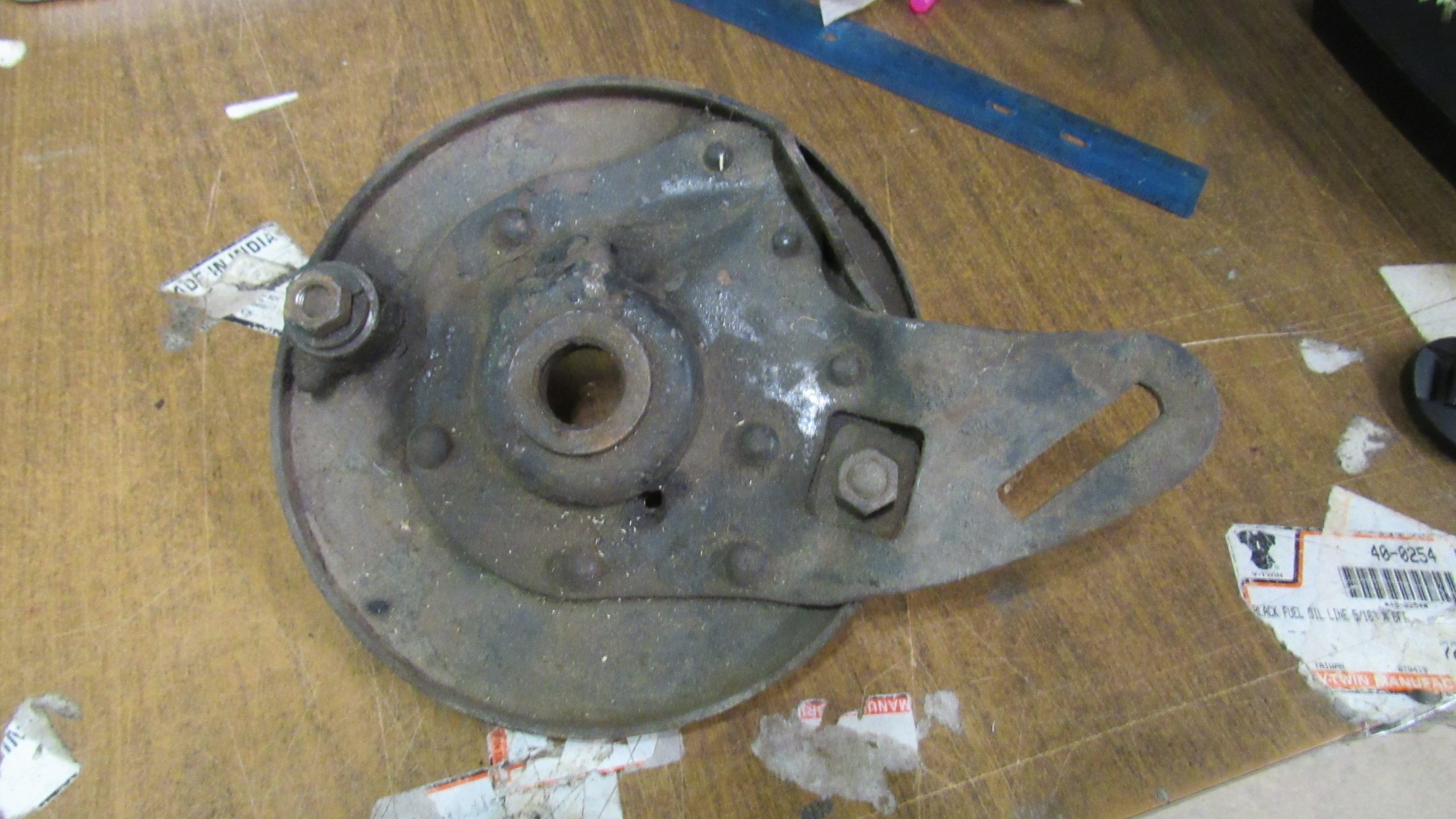 **USED**Harley 45 Flathead Rear Brake Backing Plate.1941-52 P/N 41647-41 - Image 2