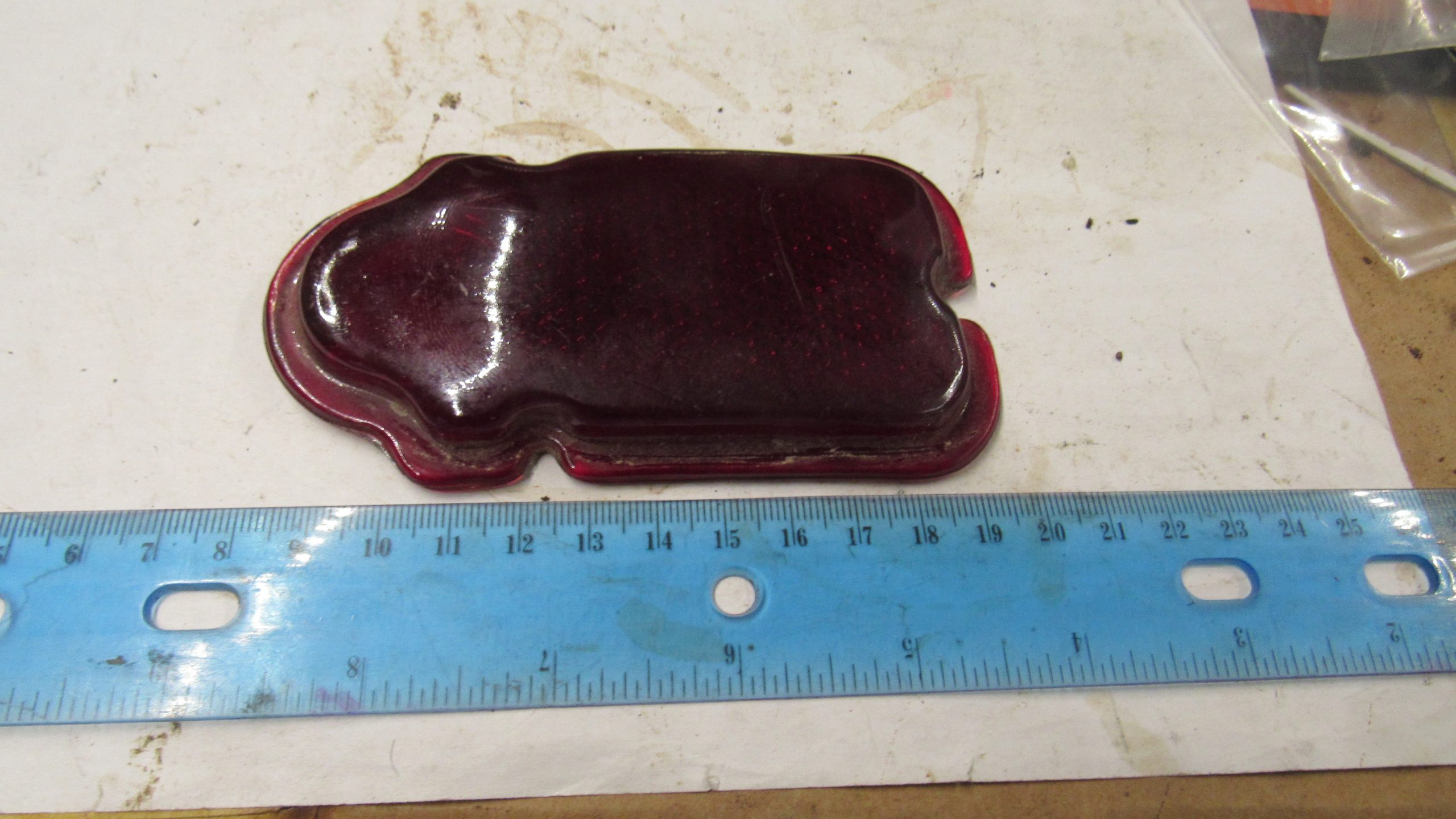 **USED**Harley Knucklehead, Panhead,Flathead Tombstone Lens.*GLASS* 1947-54 P/N 68090-47 - Image 4