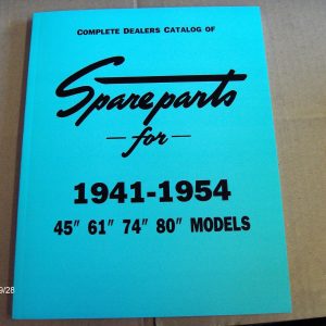 Harley Davidson Knucklehead,Panhead Flathead Spare Parts Book.