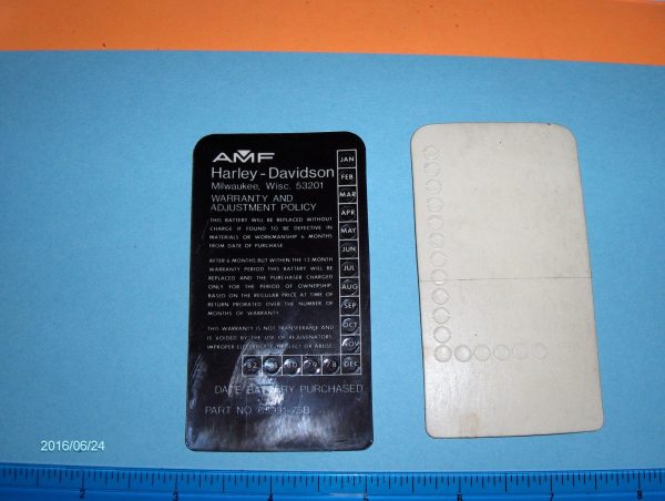 Harley Davidson Sportster,Shovelhead Original Battery Decal "NOS"