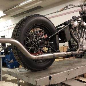 Harley Knuckle,Pan,Shovel Custom Upsweep Muffler
