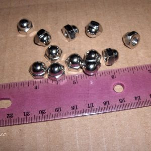 Harley,Chopper,Bobbers,Ratrods,etc., 10 Chrome Plated Acorn Nuts 1/4"x 20" UNC