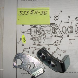 Harley Knucklehead,Panhead,Shovelhead Kick Starter Bumper Plate 1936-78. P/N 33353-36