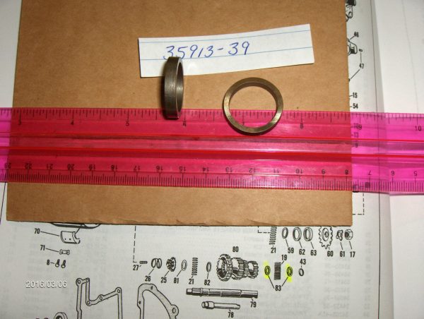 45 Flathead,Solo's & Servi-cars Tranny Countershaft Washers. 1939-73. P/N 35913-39