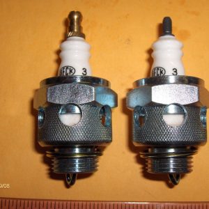 Harley Knucklehead,UL.U,WL,WLA,WLC 18 MM Beck # 3 Air Cooled Spark Plugs