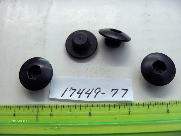 Harley Davidson Shovelhead, Sportster Rocker Arm Shaft End Screws (BLACK) "NOS" P/N 17449-77