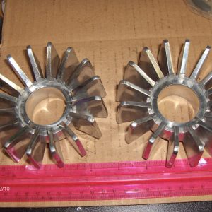 Vintage Style Triumph BSA Chopper 1 1/2" Large Fin Exhaust Clamps.."Old School"