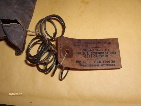 Harley 45 Flathead,Servi-car Tranny Kick Gear Spring,Shifter Lever Spring.."NOS" P/N 33390-26