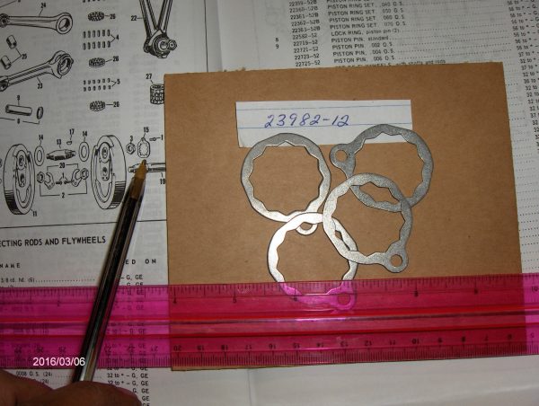 Harley 45 Flathead,Solo's & Servi-cars Crankpin Nut Lock Tabs.1929-73. P/N 23982-12