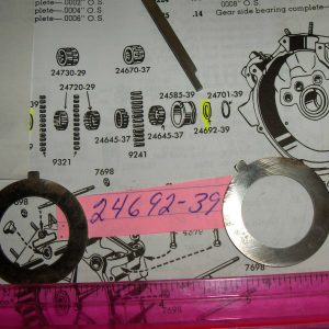 Harley 45 Flathead Right Side Case Race Washer,..1939-73 P/N 24692-39