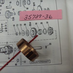 Harley Knucklehead,Pan,Shovelhead,Tranny Low Gear Countershaft Bushing 1937-84. P/N 35789-36