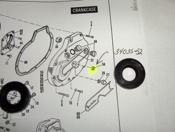 Harley Sportster Shifter Shaft Oil Seal.. 1952-84  P/N 34035-52
