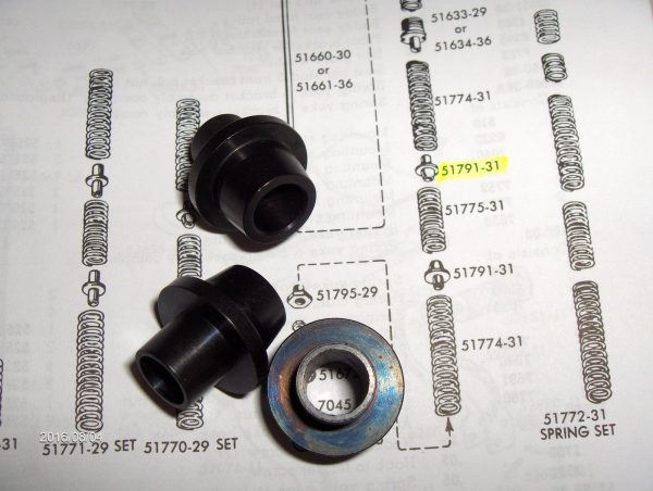 Harley Knucklehead,Panhead,Flathead,VL.UL Seat Post Spring Guide Collars