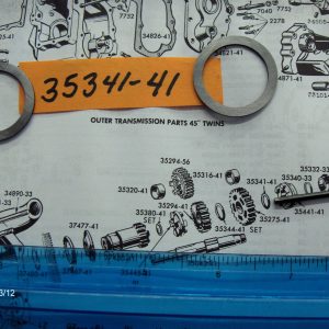 Harley 45 Flathead,Solo's & Servi-car Tranny Low gear End Thrust Washers 1941-73  P/N 35341-41