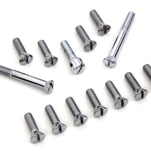 Harley Panhead,Chrome Transmission Top Cover Screw Kit  1956-64