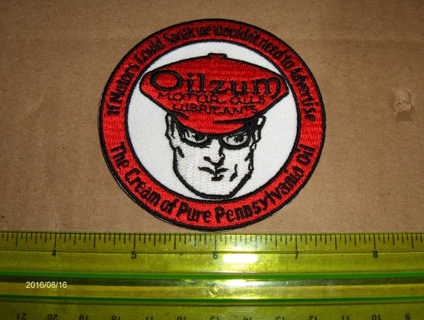 Harley Davidson,Indian,Customs,Vintage Style Oilzum Motorcycle Jacket Patch.