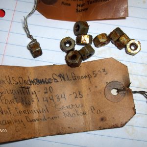 Harley 45 Flathead,Knucklehead,Panhead,VL Battery Terminal Screw Nuts "NOS"