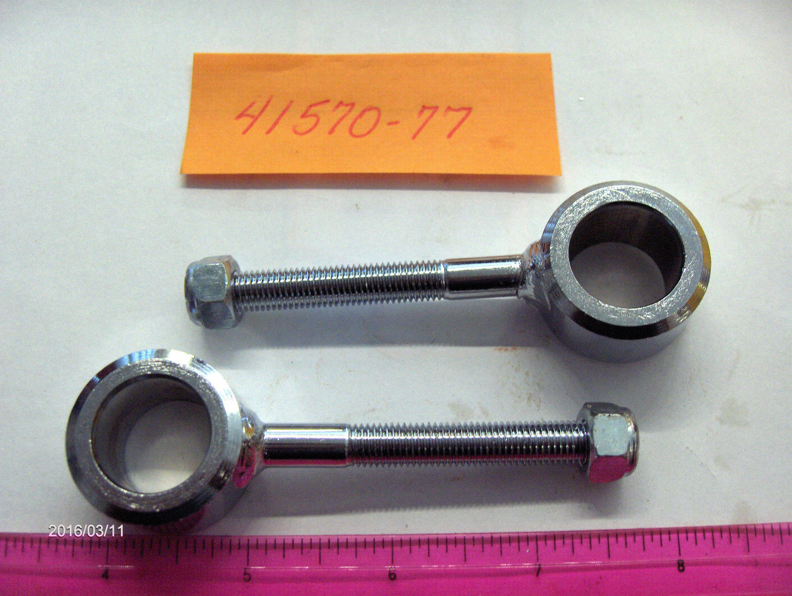 Harley Shovelhead Chrome Rear Axle Adjuster. 1977-84. P/N 41570-77