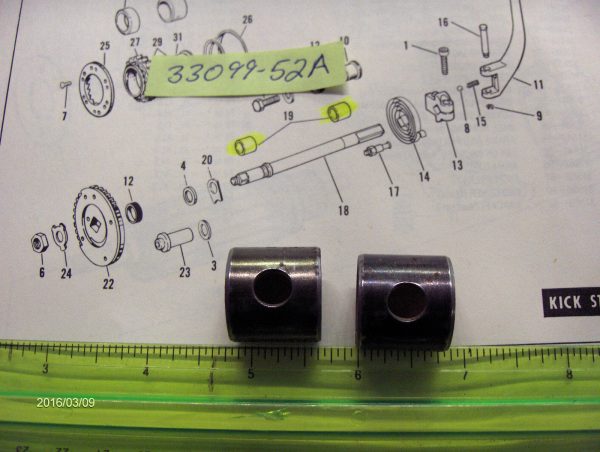 Harley Davidson Sportster Kick Starter Shaft Bushings... P/N 33099-52