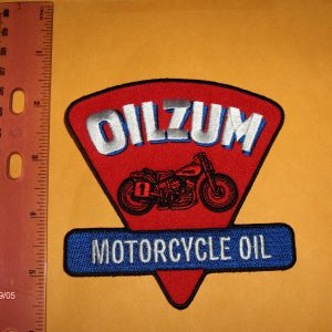 Harley Davidson,Indian,Customs,Vintage Style Oilzum Motorcycle Jacket Patch.